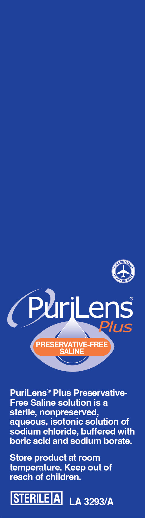 3 Pack PuriLens Plus Preservative Free Saline